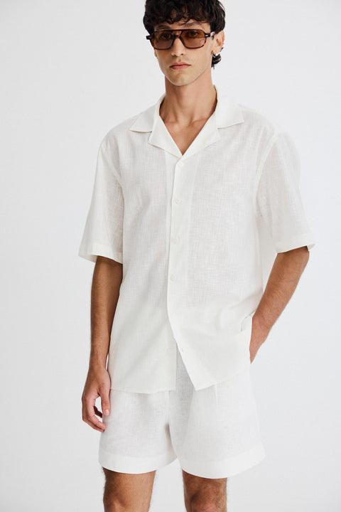 Camisa Gola Havaiana Manga Curta Masc