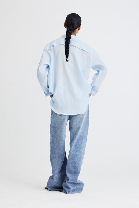 Camisa Oversized Linho Puro Fem