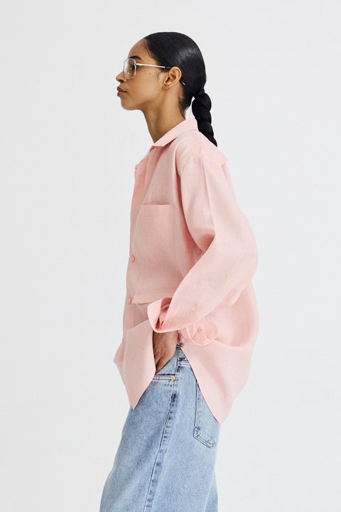 Camisa Oversized Linho Puro Fem