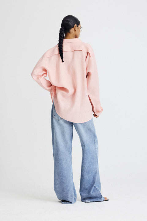 Camisa Oversized Linho Puro Fem