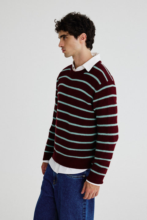 Casaco Listras Tricot Masc