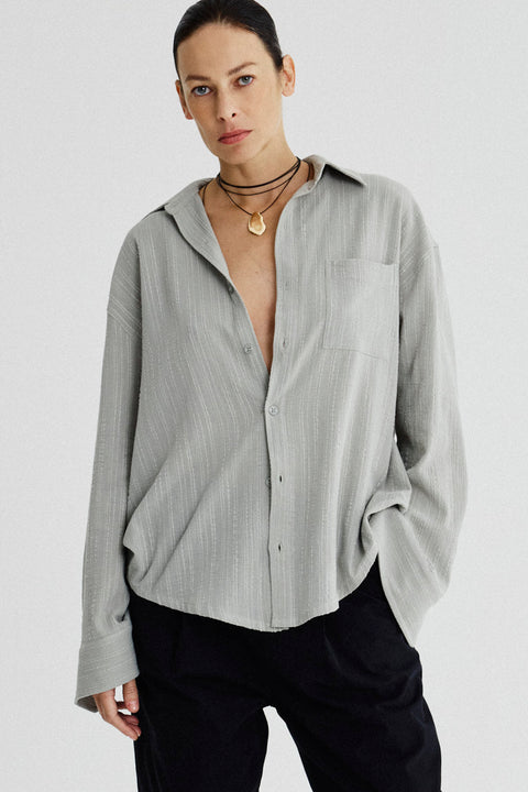 Camisa Manga Longa Algodão Casca Fem
