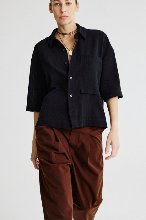 Camisa Box Algodão Casca Fem
