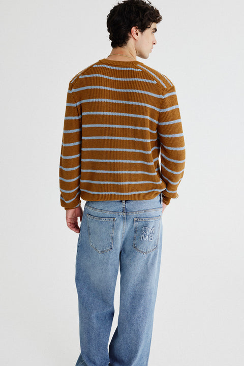 Casaco Listras Tricot Masc