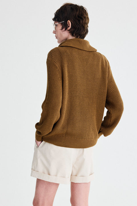 Casaco Tricot Zíper Fem