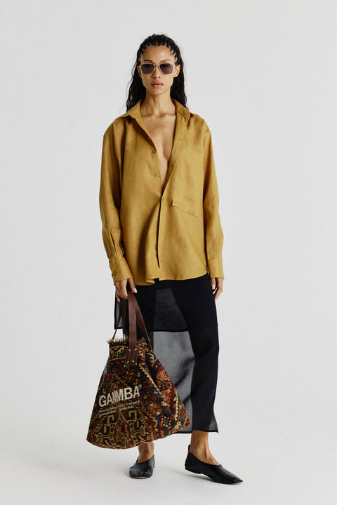 Camisa Oversized Linho Puro Fem