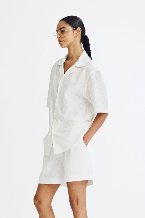 Camisa Gola Havaiana Manga Curta Fem