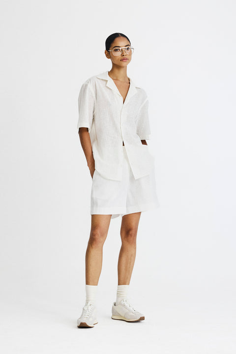 Camisa Gola Havaiana Manga Curta Fem