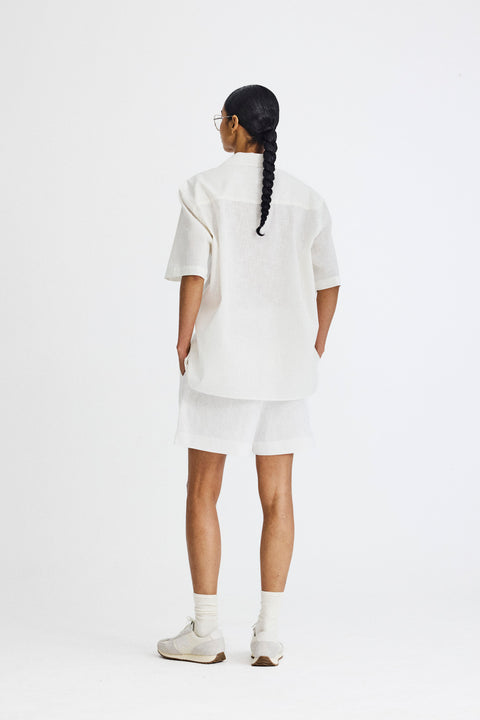 Camisa Gola Havaiana Manga Curta Fem