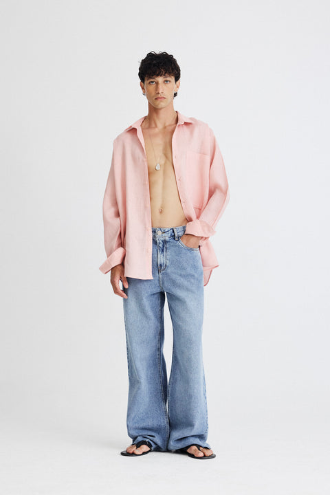 Camisa Oversized Linho Puro Masc