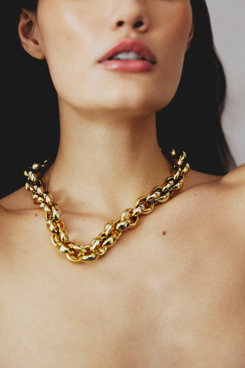 Colar Elo banho em ouro