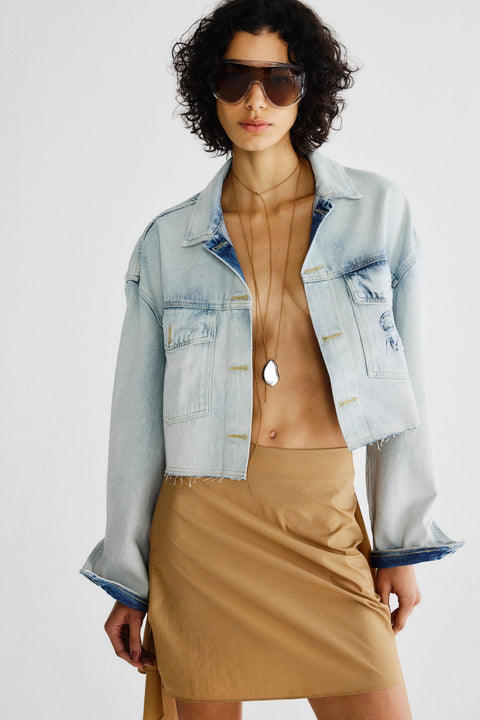 Jaqueta Oversized Jeans a Fio