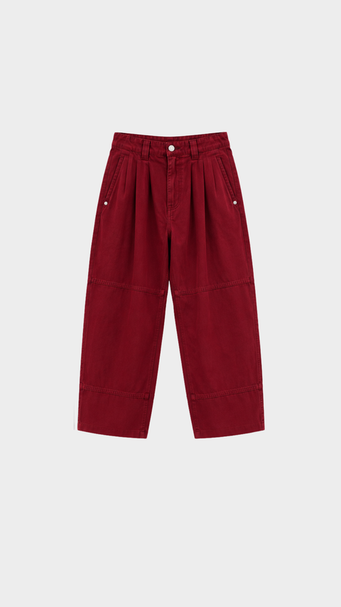 Calça Pregas Sarja