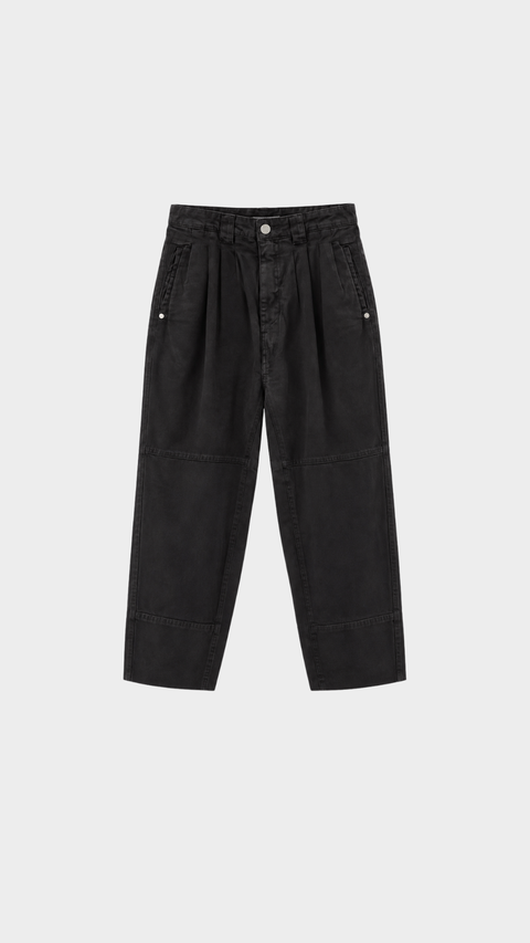 Calça Pregas Sarja