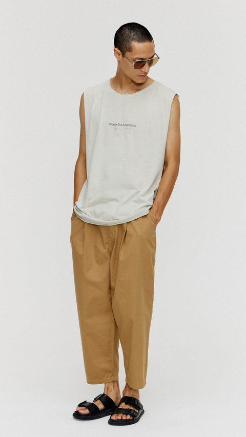 Calça Balloon Prega Sarja Masc