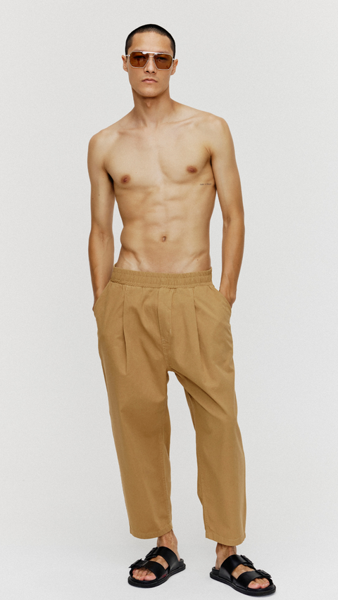 Calça Balloon Prega Sarja Masc