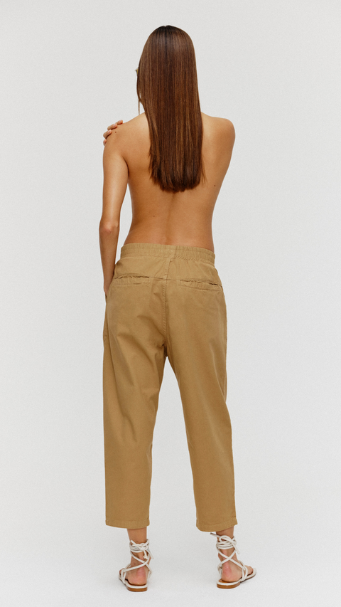 Calça Balloon Prega Sarja Fem