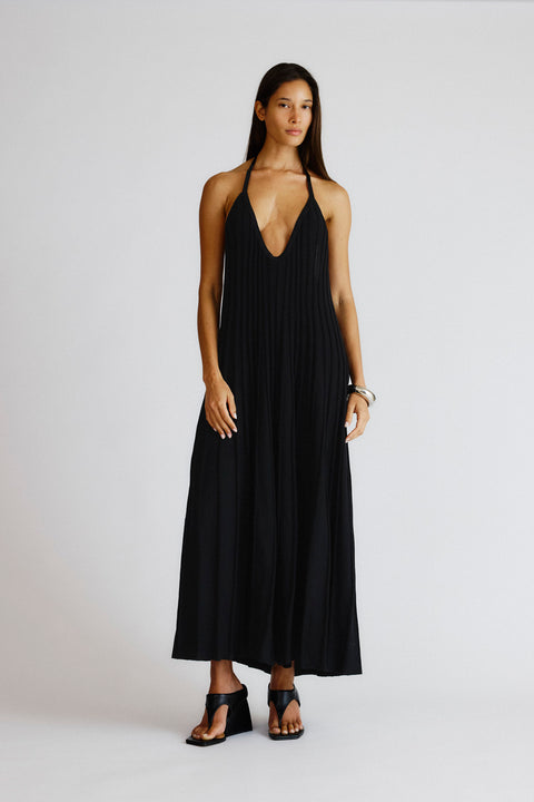 Vestido-Plissado-Tricot-gammba-frente-preto