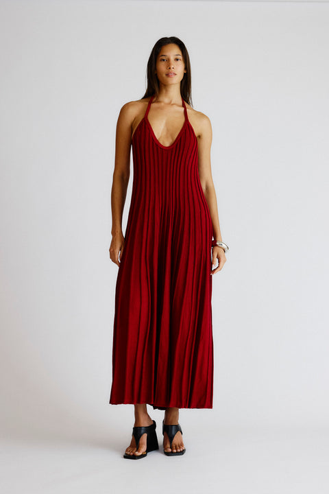 Vestido-Plissado-Tricot-gammba-frente-vermelho