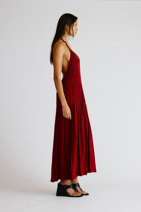 Vestido-Plissado-Tricot-gammba-frente-vermelho