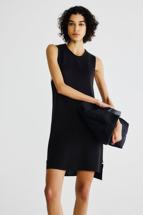 Vestido Curto Daro Tricot Preto