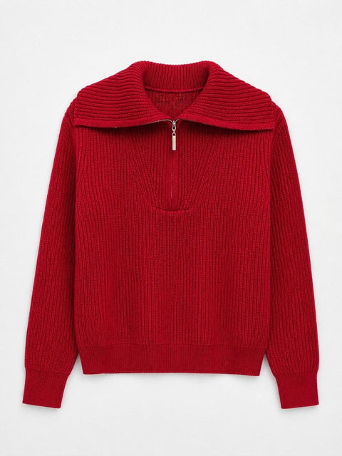 Casaco Tricot Zíper Masc
