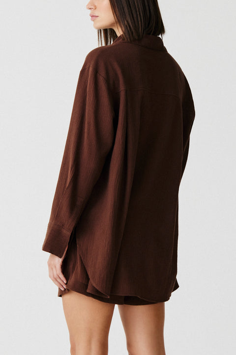 Camisa Ampla Algodão Fem