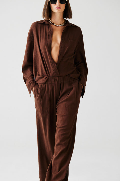 Camisa Ampla Algodão Fem