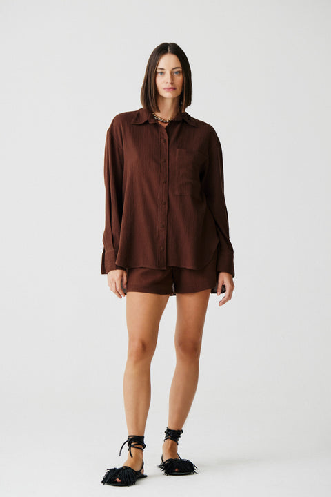 Camisa Ampla Algodão Fem