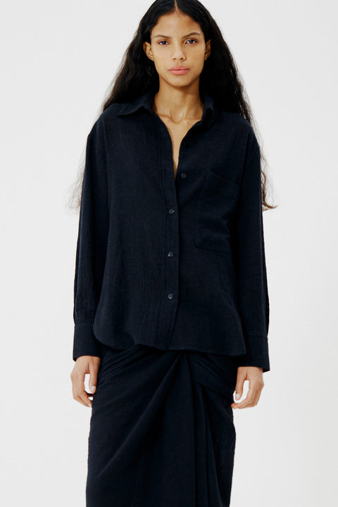 camisa_alfaiataria_clássica_tecido_leve_algodão_rustico_mullet_comprida_conforto_algodao_viscose_nacional