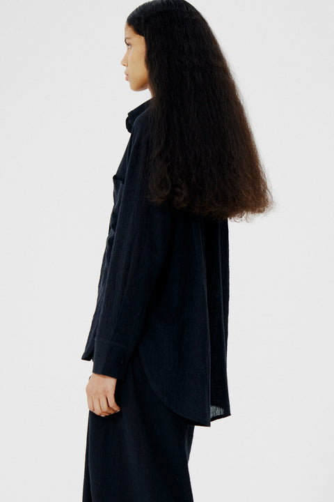 camisa_alfaiataria_clássica_tecido_leve_algodão_rustico_mullet_comprida_conforto_algodao_viscose_nacional