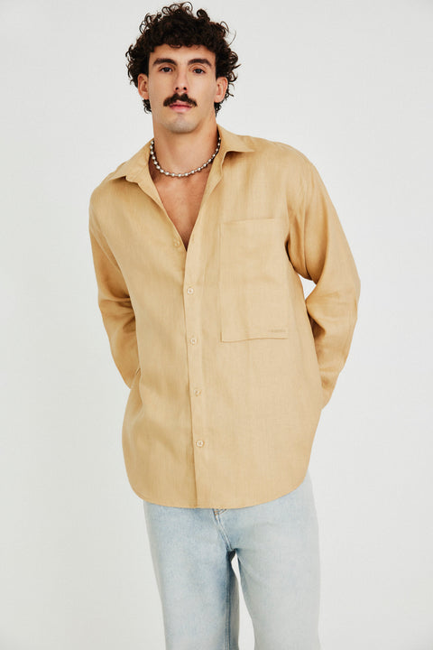 Camisa Oversized Linho Puro Masc