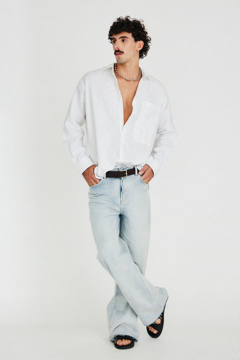 Camisa Oversized Linho Puro Masc