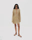 Vestido Tricot Manga Metallic